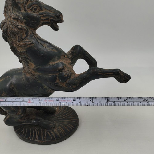 Bronze horse sculpture used with patina