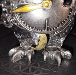 Διακοσμητικό κουκουβάγιας στυλ steampunk ασημί γλυπτό μεταχειρισμένο σαν καινούργιο