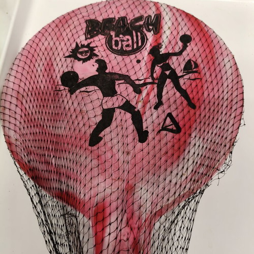 Vintage wooden beach rackets new with marble effect design