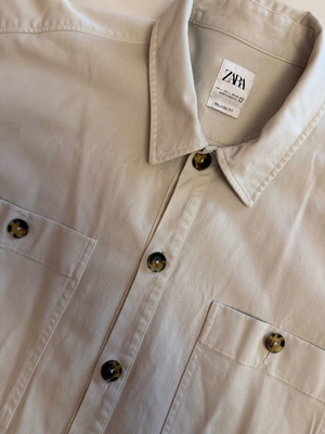 Zara Overshirt beige shirt size L like new