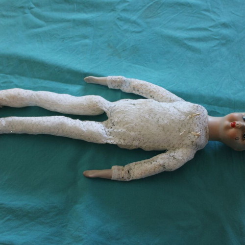 Pierrot trist doll used porcelain 58 cm