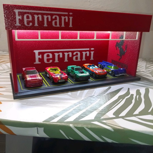 Ferrari Car Parking Diorama 1:64 New, illuminated