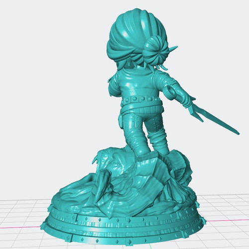3D Ciri The Witcher unpainted model new