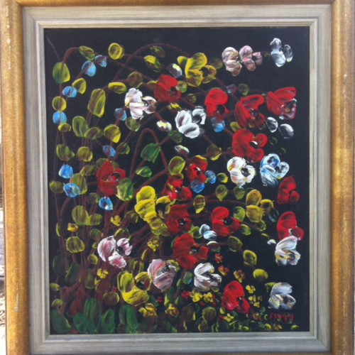Oil painting Manos Zacharakis like new, 60x50 with frame