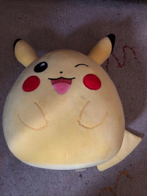 Pikachu Squishmallow used, very soft, with small stain