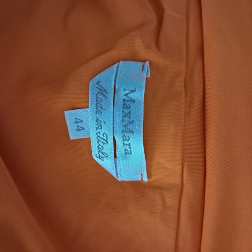 Max Mara dress vintage used, vibrant orange, viscose and elastane