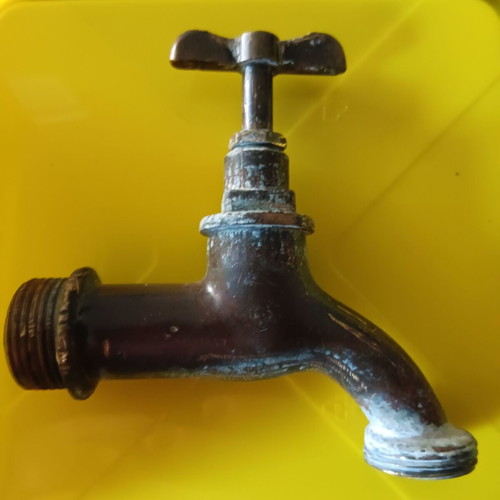 Collectible brass water taps used, set of 5 pieces