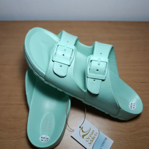 Ocean Addicts women's slippers, mint color
