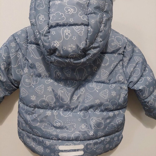 Winter baby jacket 74cm like new with hood and fleece lining