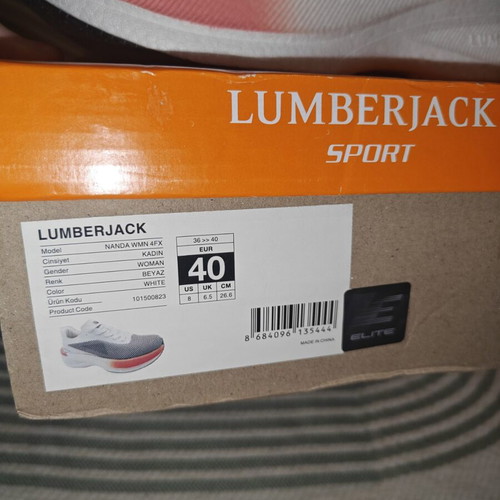 Lumberjack Nanda WMN 4FX athletic shoes new, size 40, white with gradient sole