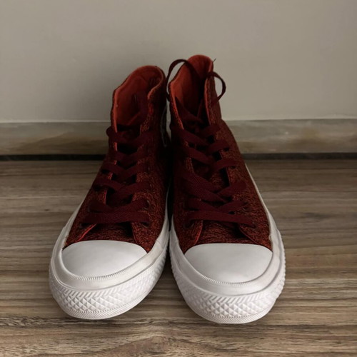 Converse All Star Chuck Taylor II Spacer Mesh used red athletic shoes size 37