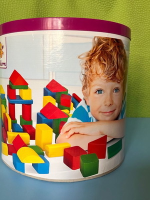 Бебешка играчка дървени немски блокчета и Montessori Jenga употребявана