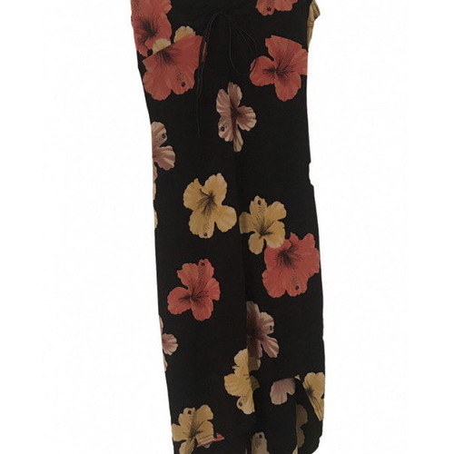 Veloudakis dress used with flowers and thin strap, black