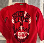 Benetton children's red wool sweater used