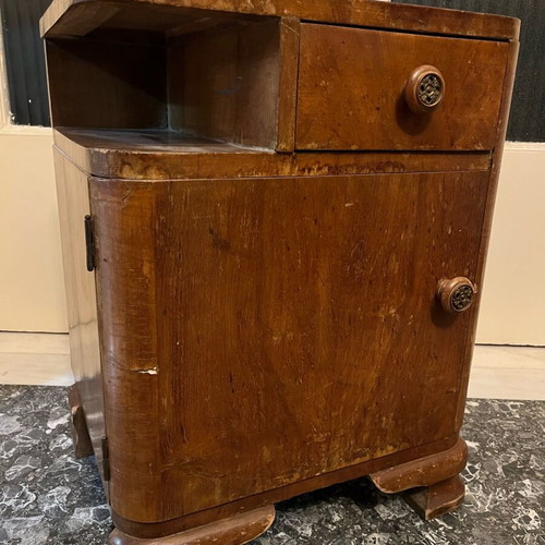 Art Deco nightstand used, antique from the 1930s