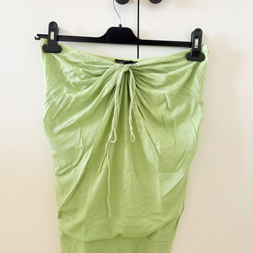 DKNY strapless top used, medium, light green