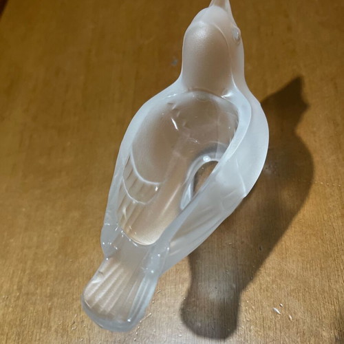 Sevres crystal trinket dish bird-shaped like new