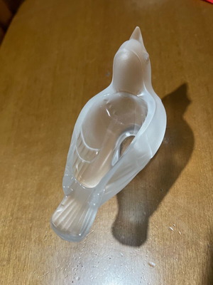 Sevres crystal trinket dish bird-shaped like new