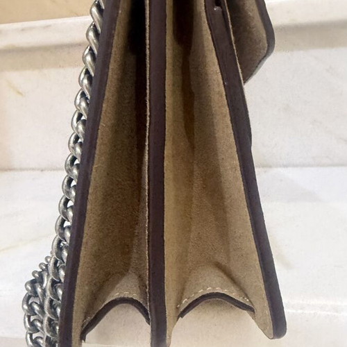 Leather shoulder bag like new, beige