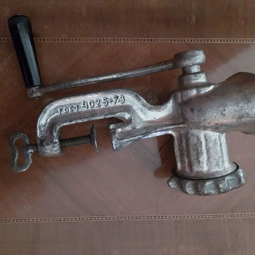 Soviet antique meat grinder used