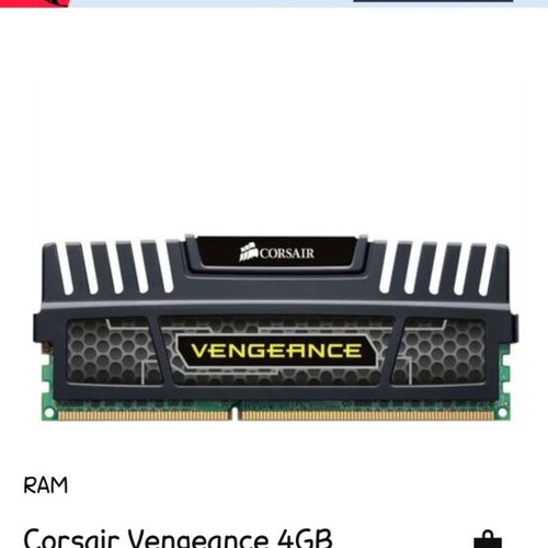 Corsair Vengeance DDR3 4GB RAM new, sealed