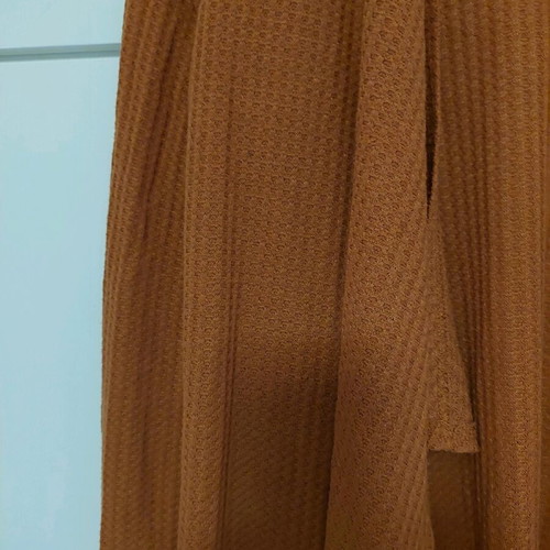 Asymmetric cardigan brick red like new Shein