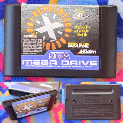 Revolution X Featuring Aerosmith Sega Mega Drive game used, action rail shooter