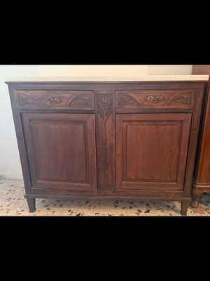 Antique buffet with marble top used
