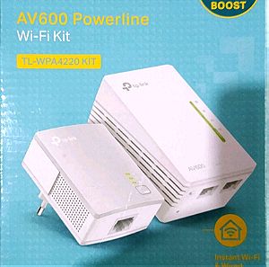 TP-LINK TL-WPA4220KIT v4 Powerline Διπλό για Ασύρματη Σύνδεση WiFi 4 και 2 Θύρες Ethernet
