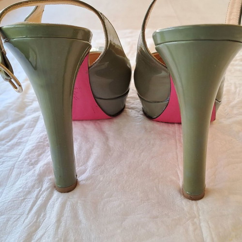 J.Bournazos Women's Platform Sandals Size 36 Green like new