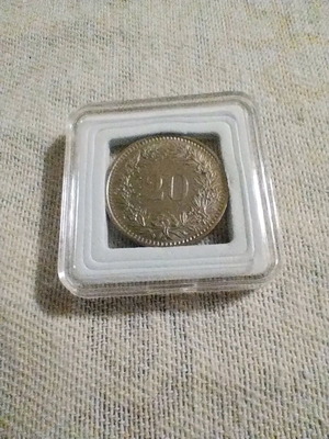 20 Rappen Swiss coin like new, set of 2 from 1993 and 2014