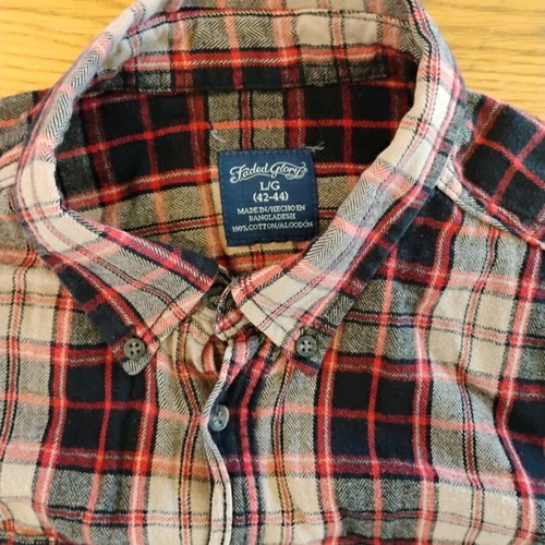 Faded Glory shirt large used, flannel