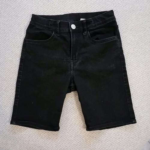 Children's black denim bermuda H&M like new, 146 cm, age 10