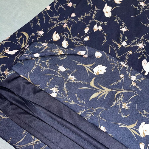Dark blue dress with pink flowers like new, XL size