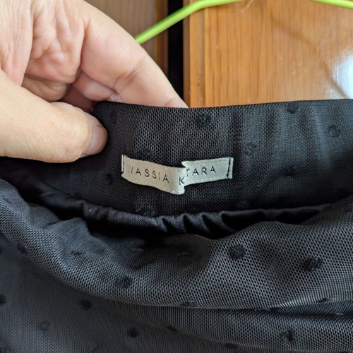 Vassia Kostara polka dot skirt like new, black, sizes S M
