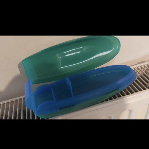 Tupperware multi-compartment plastic case