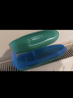 Tupperware multi-compartment plastic case