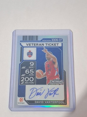 David Vanterpool autograph basketball card