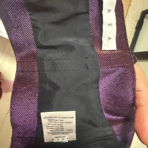Area Musel bustier purple new with crystal embellishment, size S