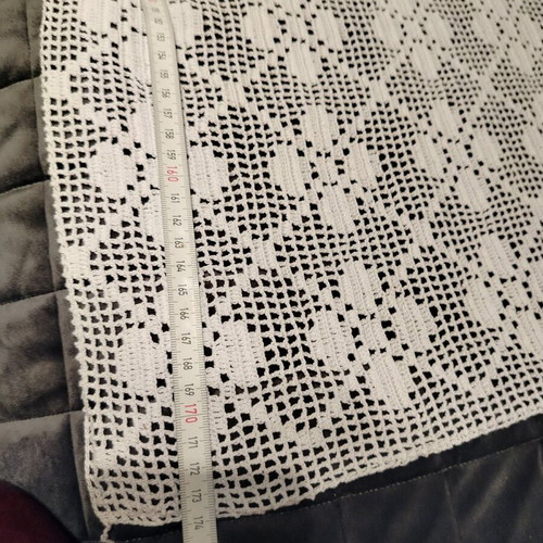 Handmade large white blanket new