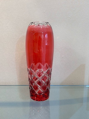 Βαζάκι κρυστάλλινο κόκκινο καινούργιο
