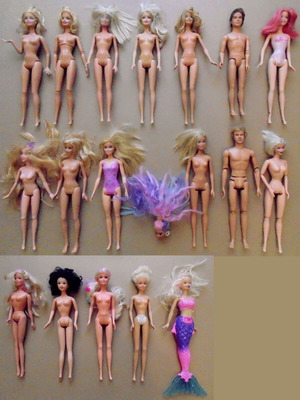 Кукли Mattel Barbie и Ken употребявани, голям комплект от 18 за колекция и игра