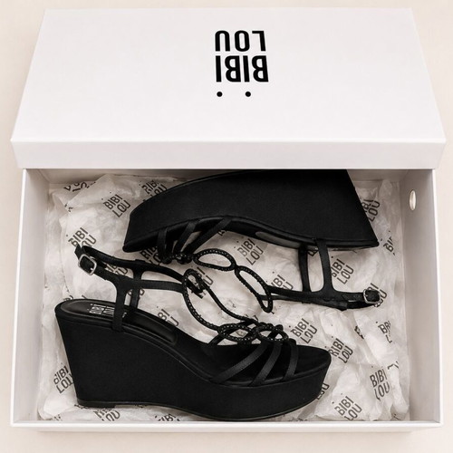 Bibi Lou black platform sandals size 41 like new