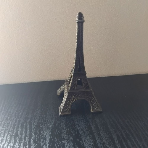Eiffel Tower metal miniature 11 cm used decorative souvenir