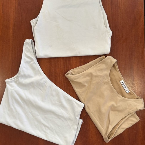 Set of three tops, two Stradivarius and one Zara bodysuit, like new