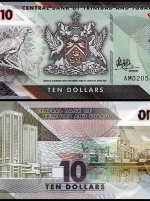 Trinidad and Tobago 10 Dollars 2020 Polymer banknote new