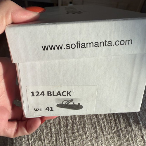 Sofia Manta 124 Black Sandals like new, size 41