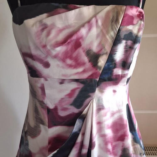 Karen Millen Silk Dress Like New, Multicolor, Size XL