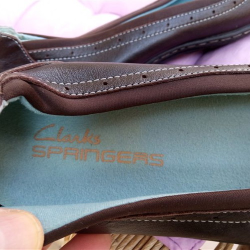 Δερμάτινα παπούτσια Clarks γυναικεία καινούργια, μέγεθος 38, καφέ μπαλαρίνες