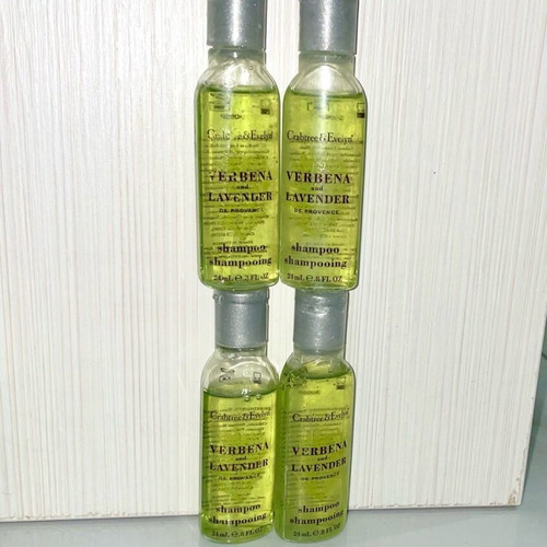 Crabtree & Evelyn Verbena Lavender shampoo new, pack of 4 x 24 ml
